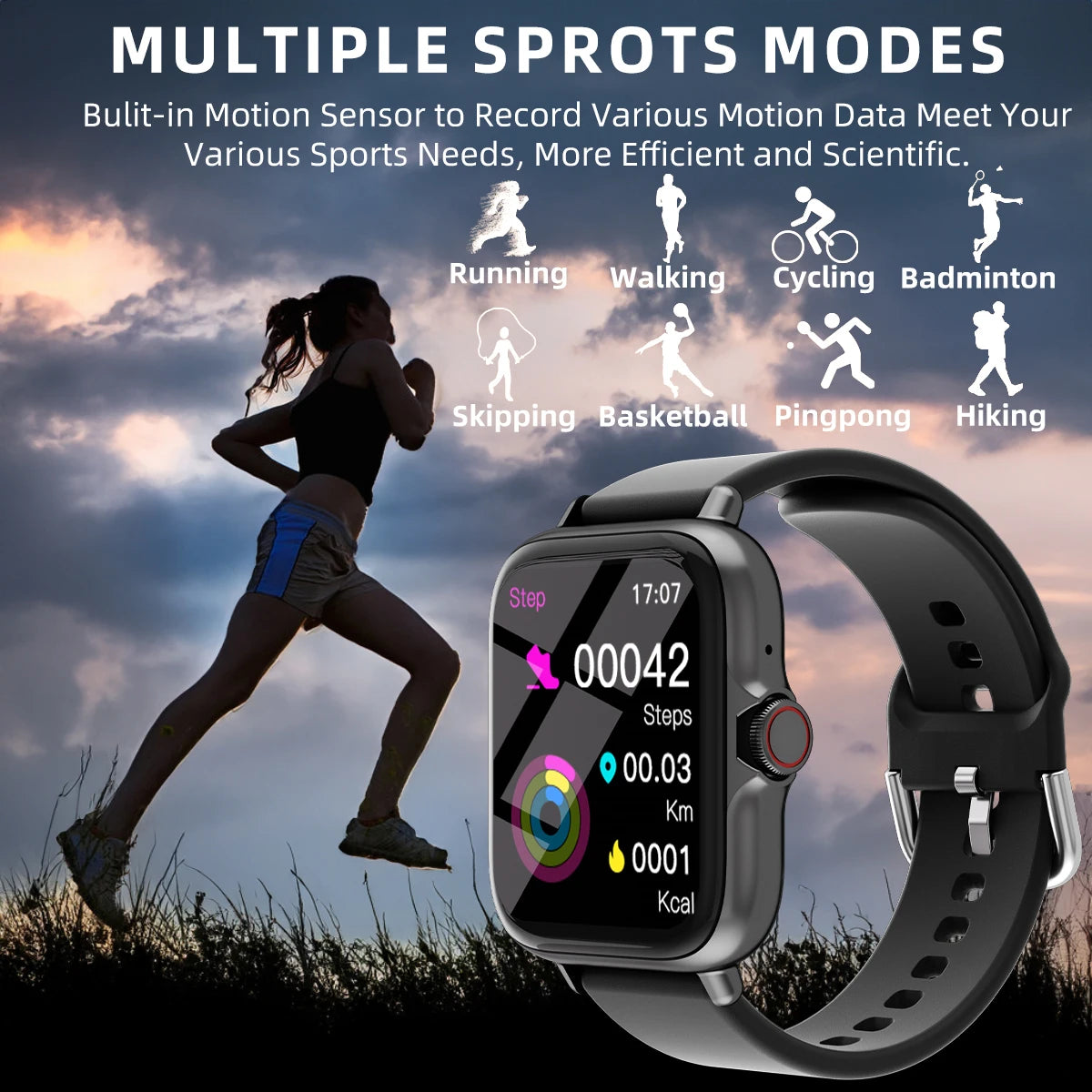 AquaSync™ 1.83” SmartWatch – Power, Style, and Control at a Glance